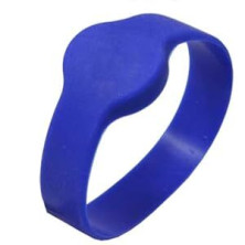 Pulsera RFID silicona 125 kHz 65 mm. color azul